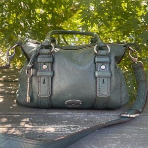 Fossil Maddox Satchel - Green Leather